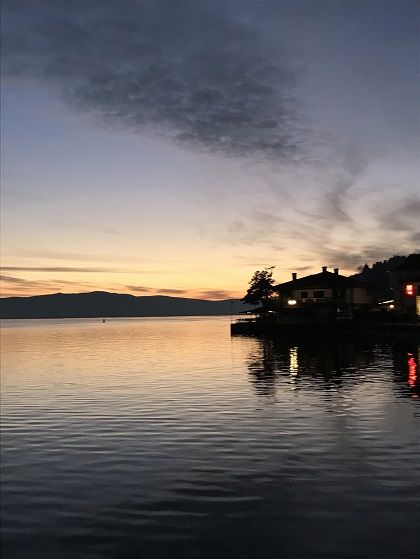 Sonnenuntergang auf dem Ohrid-See