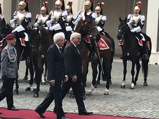 Der deutsche Bundespräsident Frank-Walter Steinmeier wird in Rom zu einem zweitägigen Staatsbesuch empfangen